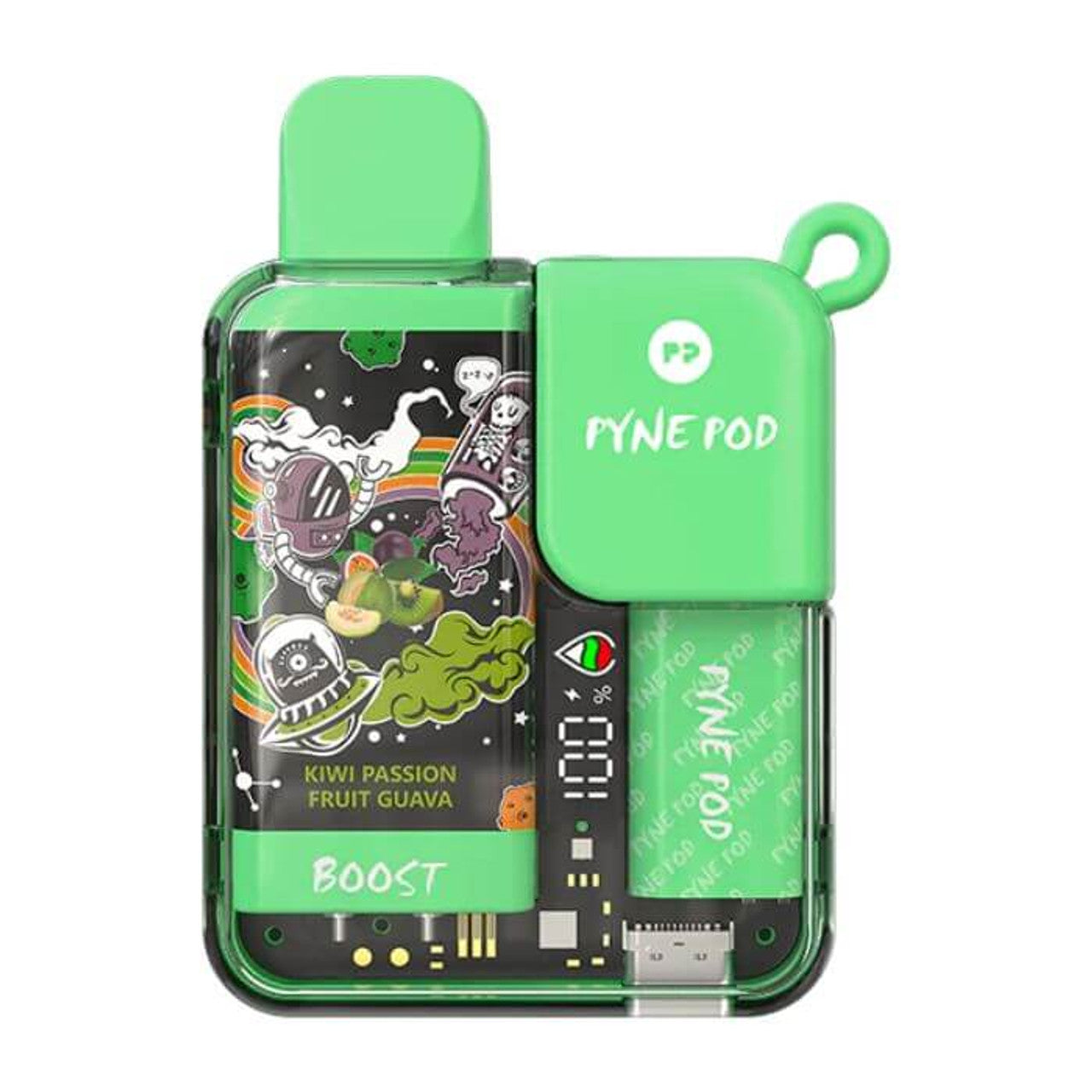 Kiwi Passion Fruit Guava Pyne Pod Boost 8500 - Black Coral